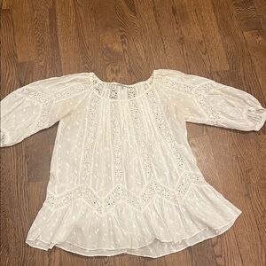 Gerard Darel Cream Lace Blouse 38 (6)